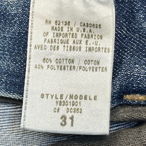 Guess womens foxy flare jeans sz 31 low rise dark wash studs Y2K 90s 00s Vtg - Picture 3 of 12